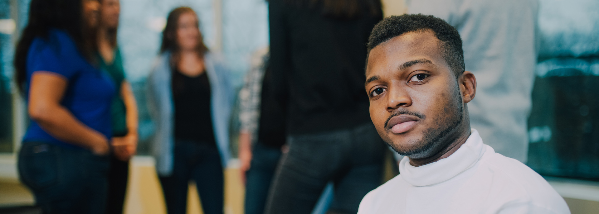 A man following battling depression